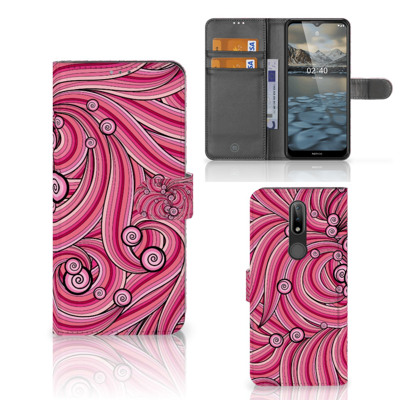 Nokia 2.4 Hoesje Swirl Pink Nokia 2.4 Hoesje Swirl Pink