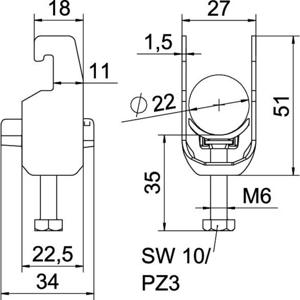 OBO Bettermann 1186716 Beugelklem 1 stuk(s)