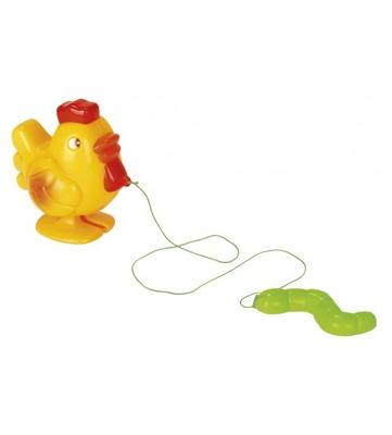 Moses lopende haan met worm 6 cm geel Moses lopende haan met worm 6 cm geel