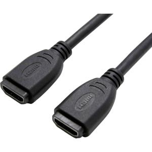 Value 12.99.3123 HDMI-kabel HDMI Verlengkabel HDMI-A-bus, HDMI-A-bus 0.20 m Zwart