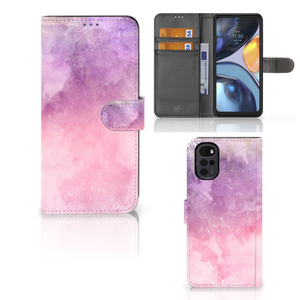 Hoesje Motorola Moto G22 Pink Purple Paint