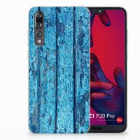 Huawei P20 Pro Bumper Hoesje Wood Blue - thumbnail