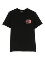 DSQUARED2 KIDS t-shirt en coton à patch logo - Noir - thumbnail