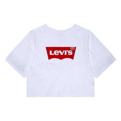 LEVI'S Meisjes t-shirt - Cropped - Wit