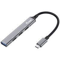 Equip 128961 USB-C (USB 3.2 Gen 2) multiport hub 4 poorten Zwart, Grijs