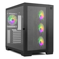 NOX XTREME PRODUCTS Hummer Astra Micro ATX; ATX, zij- en voorkant van gehard glas, EasyLINK LED ARGB, tot 10 ventilatoren, grote grafische kaarten, USB 3.0, wit