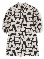 MSGM Kids robe à motif monogrammé - Noir - thumbnail