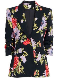 Cinq A Sept floral-print single-breasted blazer - Noir