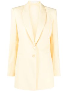 Patrizia Pepe blazer à dos transparent - Jaune