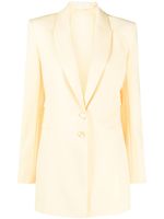 Patrizia Pepe blazer à dos transparent - Jaune