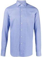 Xacus long-sleeve cotton shirt - Bleu - thumbnail