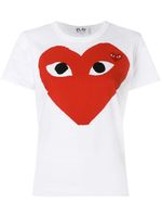 Comme Des Garçons Play t-shirt à imprimé cœur - Blanc