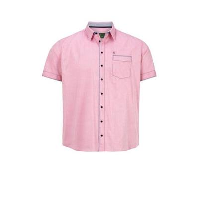 Charles Colby loose fit overhemd DUKE CHATWIN Plus Size roze