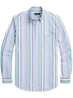 Polo Ralph Lauren stripe-pattern cotton shirt - Bleu