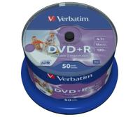 Verbatim DVD + R 4.7GB - 16x brandsnelheid, bedrukbaar, 50 Pack Spindle