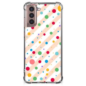 Samsung Galaxy S21 Plus Doorzichtige Silicone Hoesje Dots