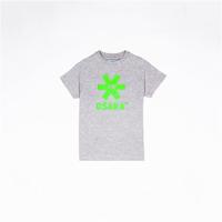 T-shirt Deshi Tee Grey Melange Green Star