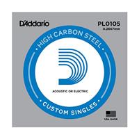 D'Addario PL0105 0.0105 Plain Steel Single String voor gitaar