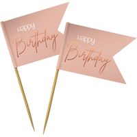 Prikkers Elegant Lush Blush Happy Birthday - 36 Stuks - thumbnail