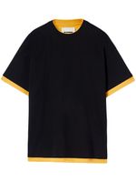 Jil Sander t-shirt bicolore à logo imprimé - Noir - thumbnail