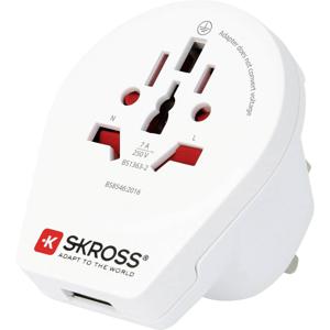 Skross 1.500267 netstekker adapter Type G (VK) Universeel Wit