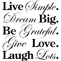 Live simple - Muursticker