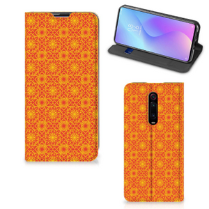 Xiaomi Redmi K20 Pro Hoesje met Magneet Batik Oranje