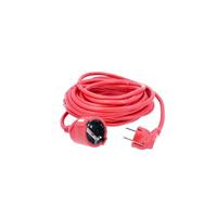 as - Schwabe 51013 PVC-Verlengkabel met EU-Stopcontact en Stekker, IP20, 230 V/16 A, 10 meter Kabellengte, Rood