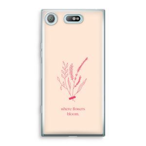 Where flowers bloom: Sony Xperia XZ1 Compact Transparant Hoesje