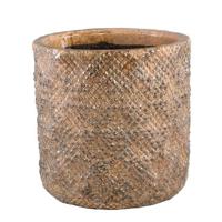 PTMD Melton Brown ceramic pot round XL - thumbnail