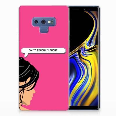 Samsung Galaxy Note 9 Silicone-hoesje Woman Don't Touch My Phone Samsung Galaxy Note 9 Silicone-hoesje Woman Don't Touch My Phone