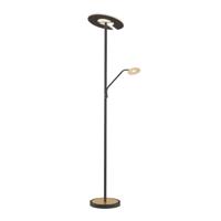 Fischer & Honsel Leeslamp Dent zwart met goud 40466 - thumbnail