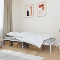 Bedframe metaal wit 90x200 cm