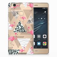 Huawei P9 Lite TPU Hoesje Flamingo Triangle