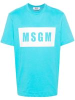 MSGM t-shirt en coton à logo imprimé - Bleu - thumbnail