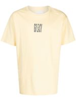 Off Duty t-shirt en coton à slogan imprimé - Jaune