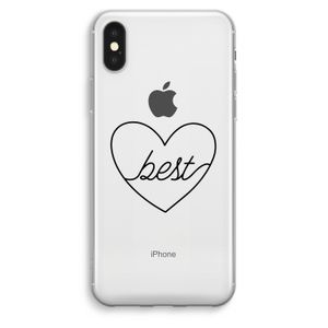 Best heart black: iPhone XS Max Transparant Hoesje