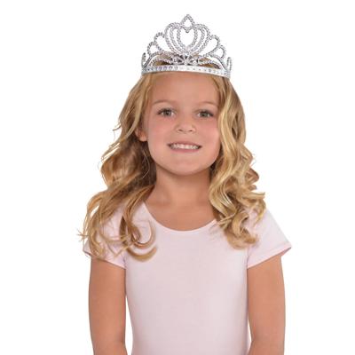 Amscan Tiara Meisjes 15 Cm Zilver One-size