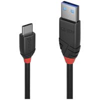 LINDY USB-kabel USB 3.2 Gen1 (USB 3.0 / USB 3.1 Gen1) USB-C stekker, USB-A stekker 0.15 m Zwart 36914 - thumbnail