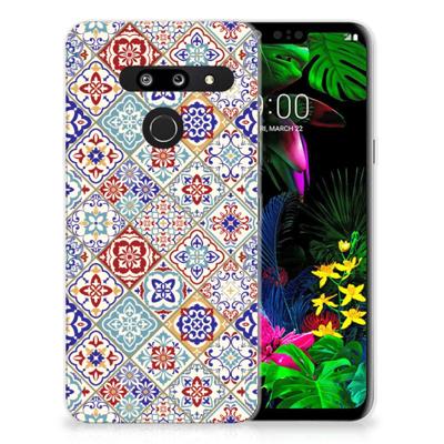 LG G8 Thinq TPU Siliconen Hoesje Tiles Color