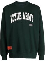 izzue sweat en coton à logo appliqué - Vert