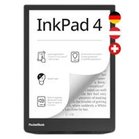 PocketBook e-Book Reader InkPad 4 (Duitse versie) 32 GB geheugen, 19,8 cm (7,8 inch) E-Ink Carta 1200 Touch-Display - Stardust Silver