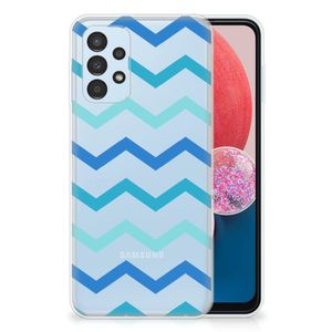 Samsung Galaxy A13 4G TPU bumper Zigzag Blauw