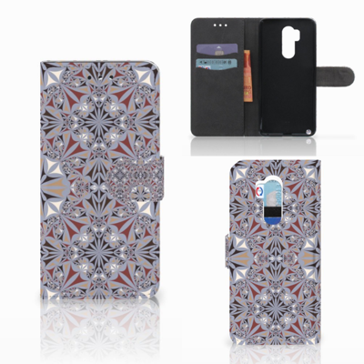 LG G7 Thinq Bookcase Flower Tiles