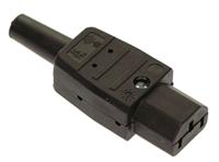 as - Schwabe 62081 Thermoplastische Apparaataansluiting voor Type C13 Koude Apparaten Tot 70 Graden, Zwart