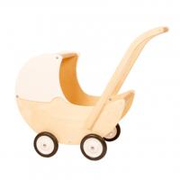 Van Dijk Toys poppenwagen met vaste kap 57 cm wit