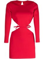 Cynthia Rowley robe courte à manches longues - Rouge