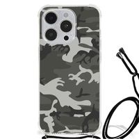 iPhone 14 Pro Max Doorzichtige Silicone Hoesje Army Light