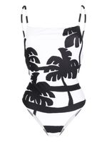 FARM Rio maillot de bain Coconut à imprimé palmier - Blanc