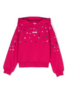 MSGM Kids hoodie à logo imprimé - Rose